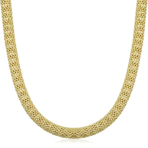 14k Gold Puffed Mesh Necklace