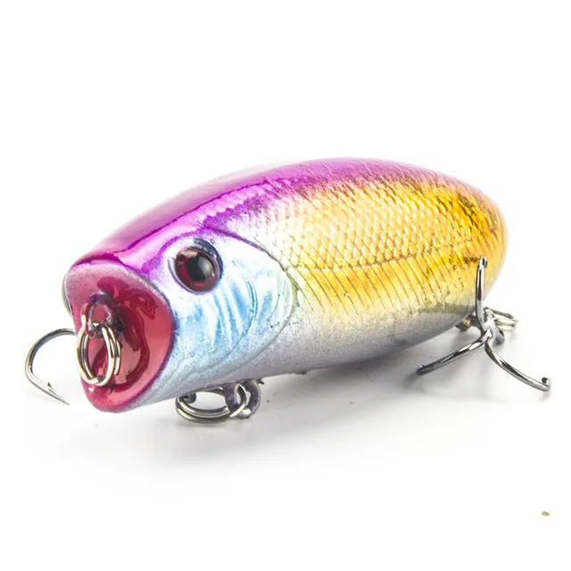 1PCS Popper Fishing lure Pesca Topwate Isca Artificial 11g 5.5cm Crankbaits 3D Eyes Lifelike Hard Bait Fishing Tackle WQ21