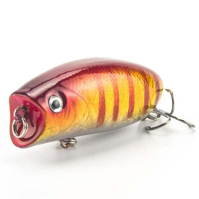 1PCS Popper Fishing lure Pesca Topwate Isca Artificial 11g 5.5cm Crankbaits 3D Eyes Lifelike Hard Bait Fishing Tackle WQ21