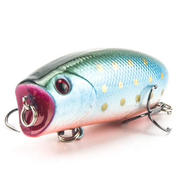 1PCS Popper Fishing lure Pesca Topwate Isca Artificial 11g 5.5cm Crankbaits 3D Eyes Lifelike Hard Bait Fishing Tackle WQ21