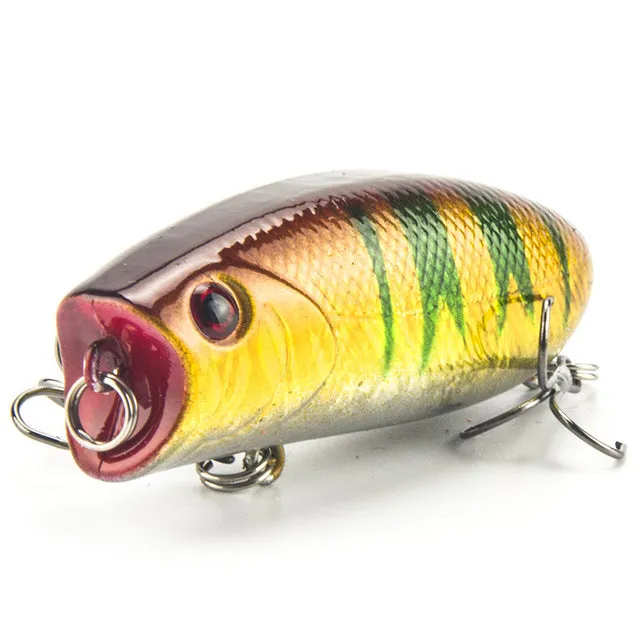 1PCS Popper Fishing lure Pesca Topwate Isca Artificial 11g 5.5cm Crankbaits 3D Eyes Lifelike Hard Bait Fishing Tackle WQ21