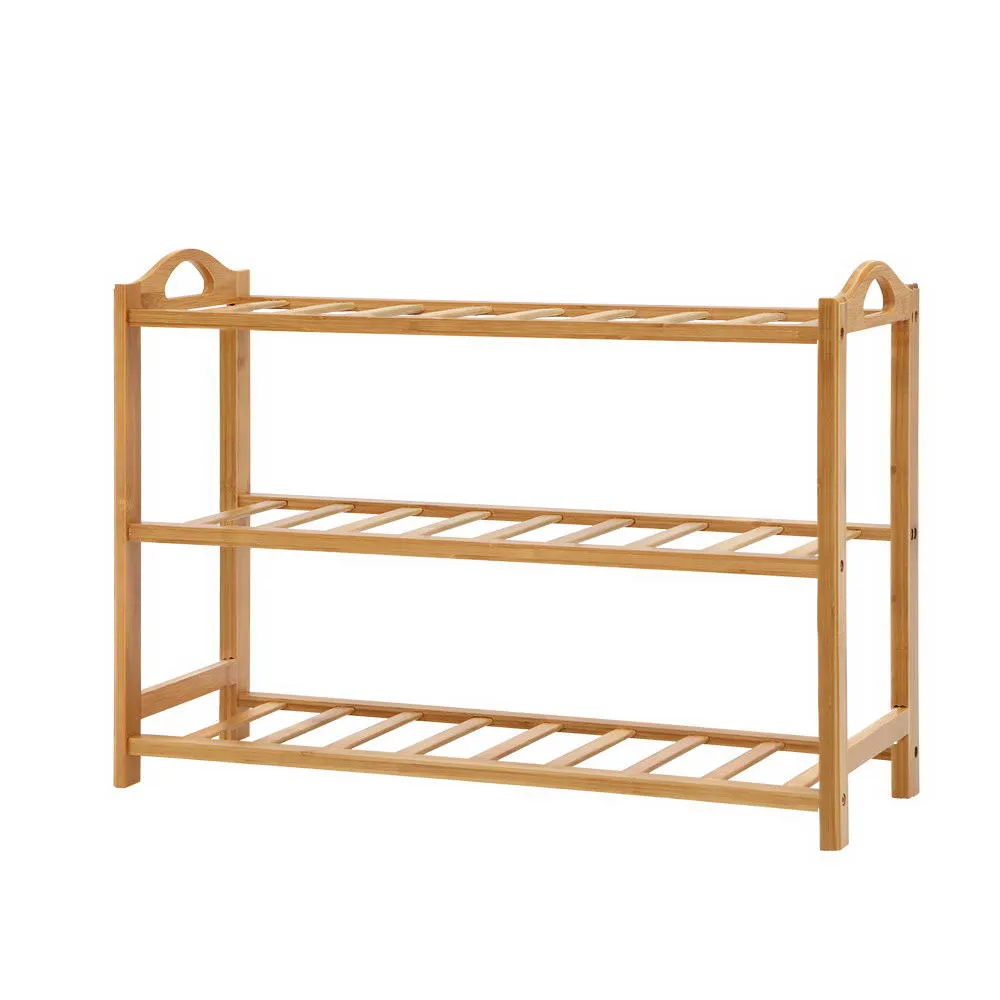 3-Tier Bamboo Shoe Rack, Non-Toxic, 15-Pair Storage - Artiss