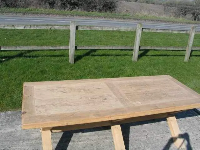 8 - 10 Seater Dining Table Made From Old Pine - X Leg Design