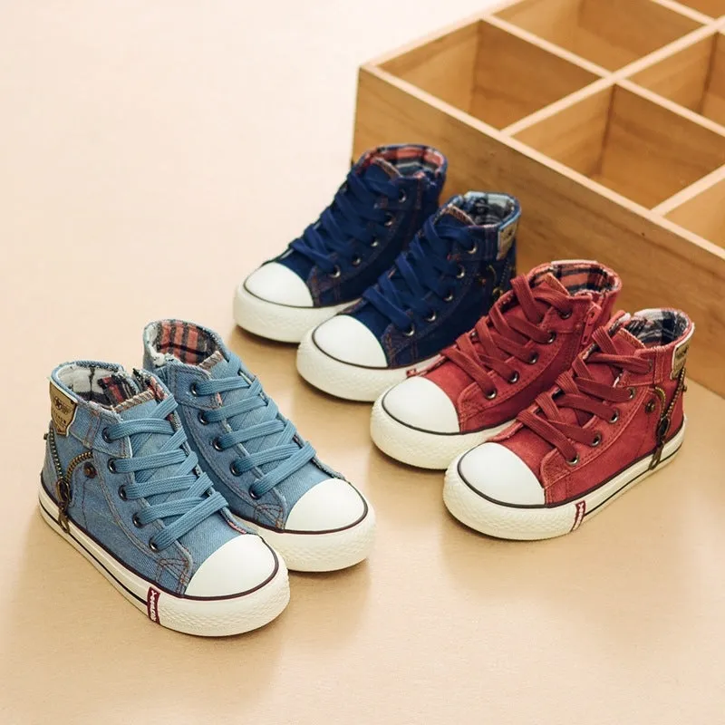 ActiveTread Canvas Kids Shoes - Children Casual Denim Sneakers Boys Girls