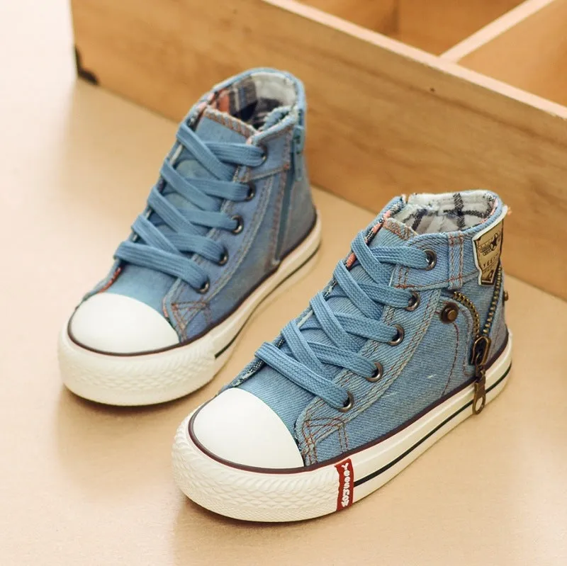 ActiveTread Canvas Kids Shoes - Children Casual Denim Sneakers Boys Girls