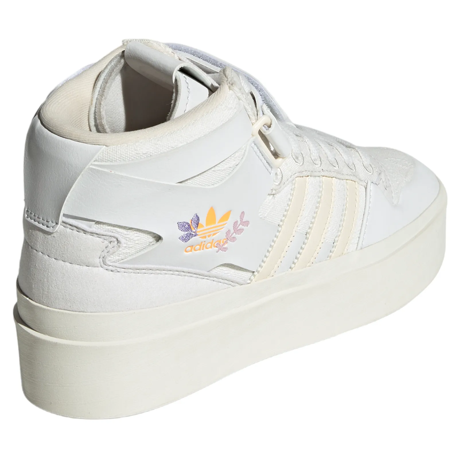 adidas Originals Womens Forum Bonega Mid Chunky Platform Shoes - Cream Crystal