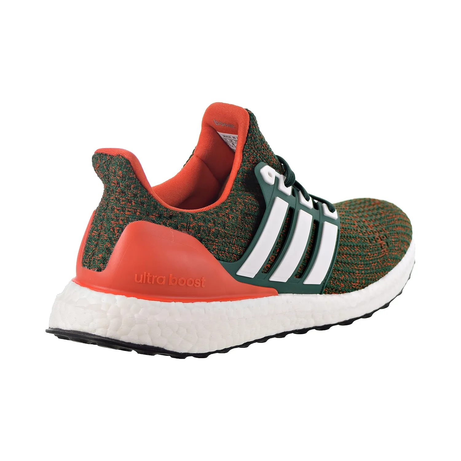 Adidas Ultraboost Men's Shoes Dark Green/Cloud White/Collegiate Orange