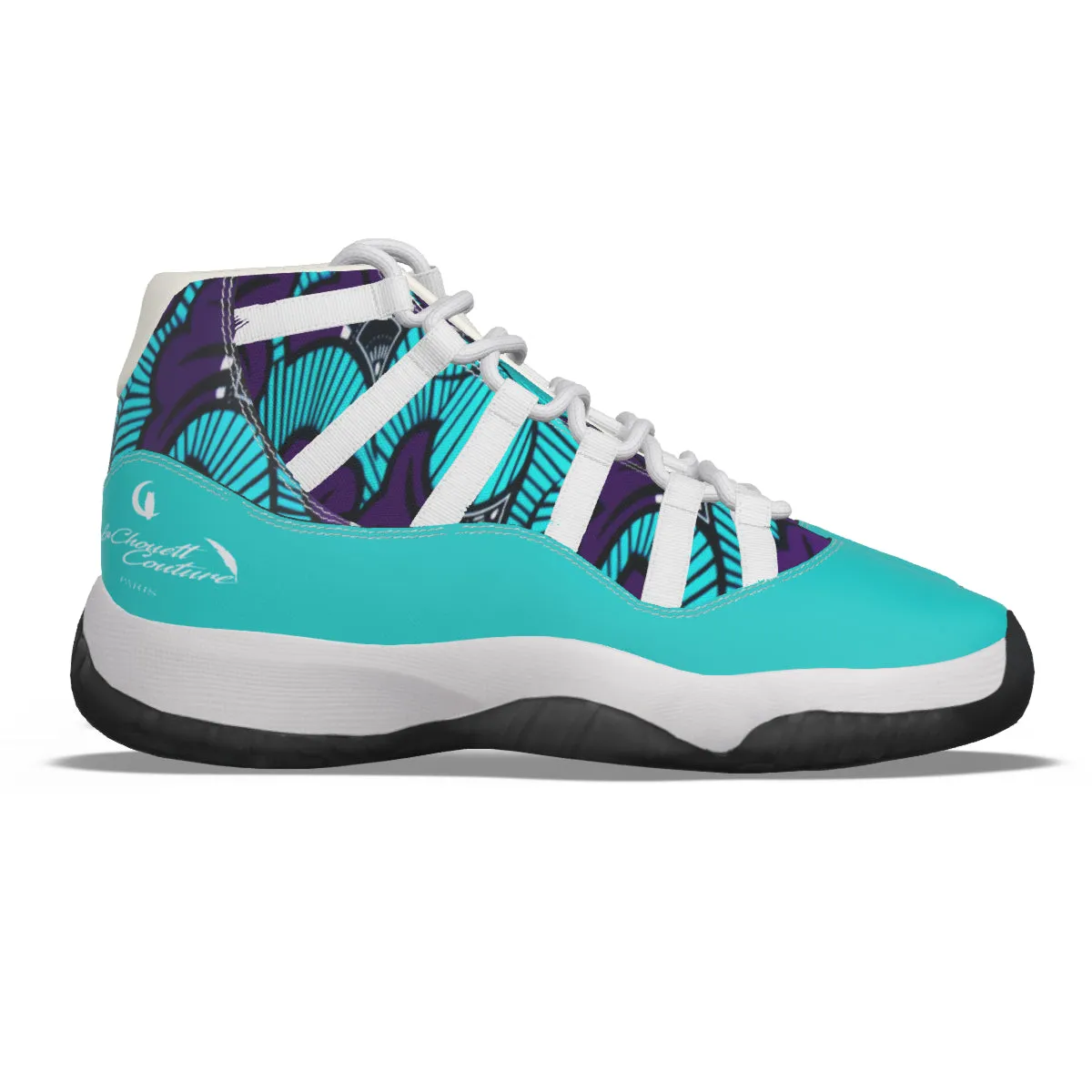 AFRICAN FLOWER Men's High Top Basketball Shoes