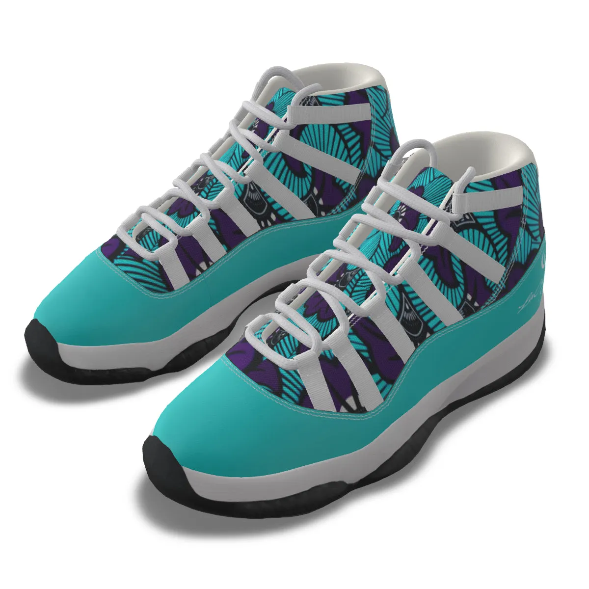 AFRICAN FLOWER Men's High Top Basketball Shoes