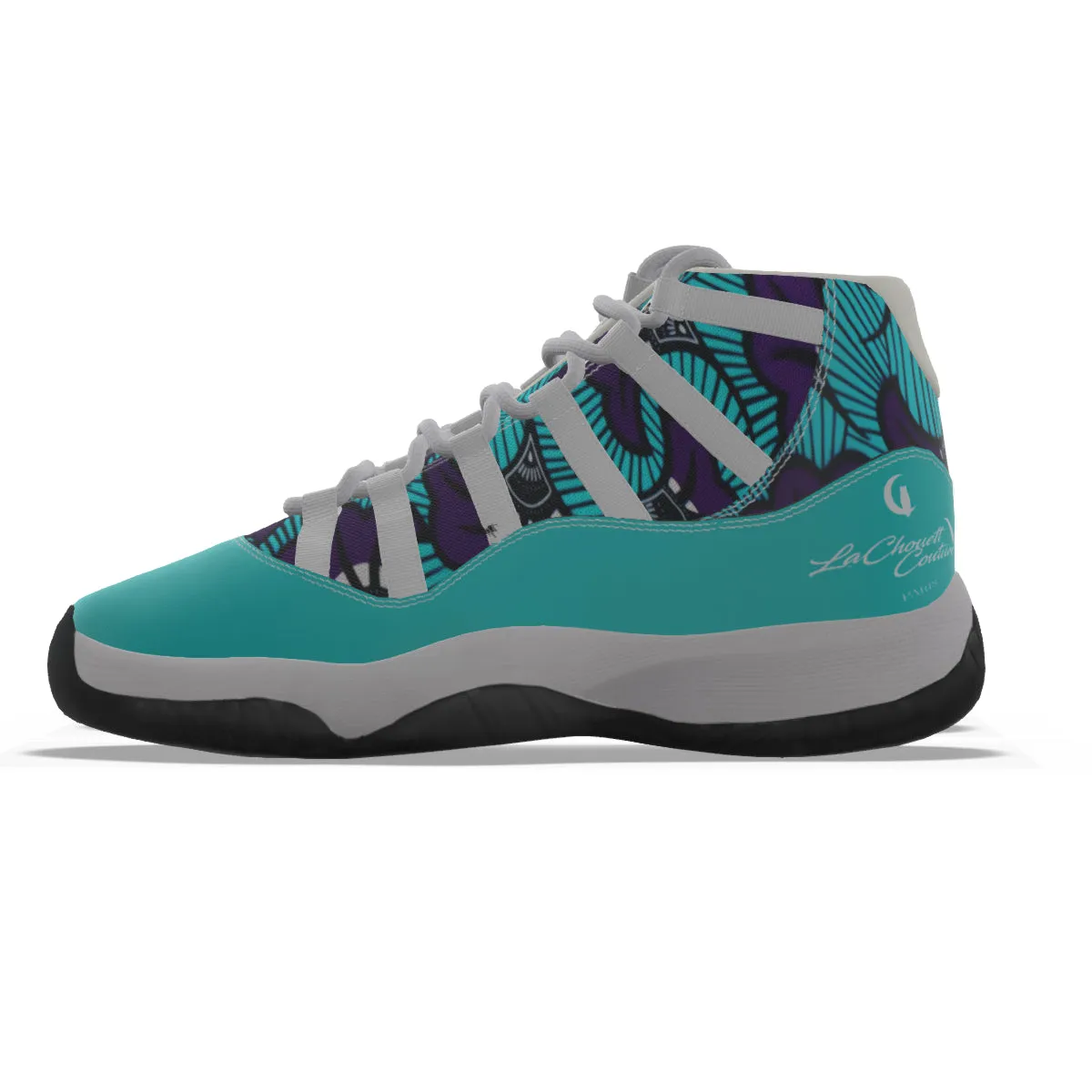 AFRICAN FLOWER Men's High Top Basketball Shoes