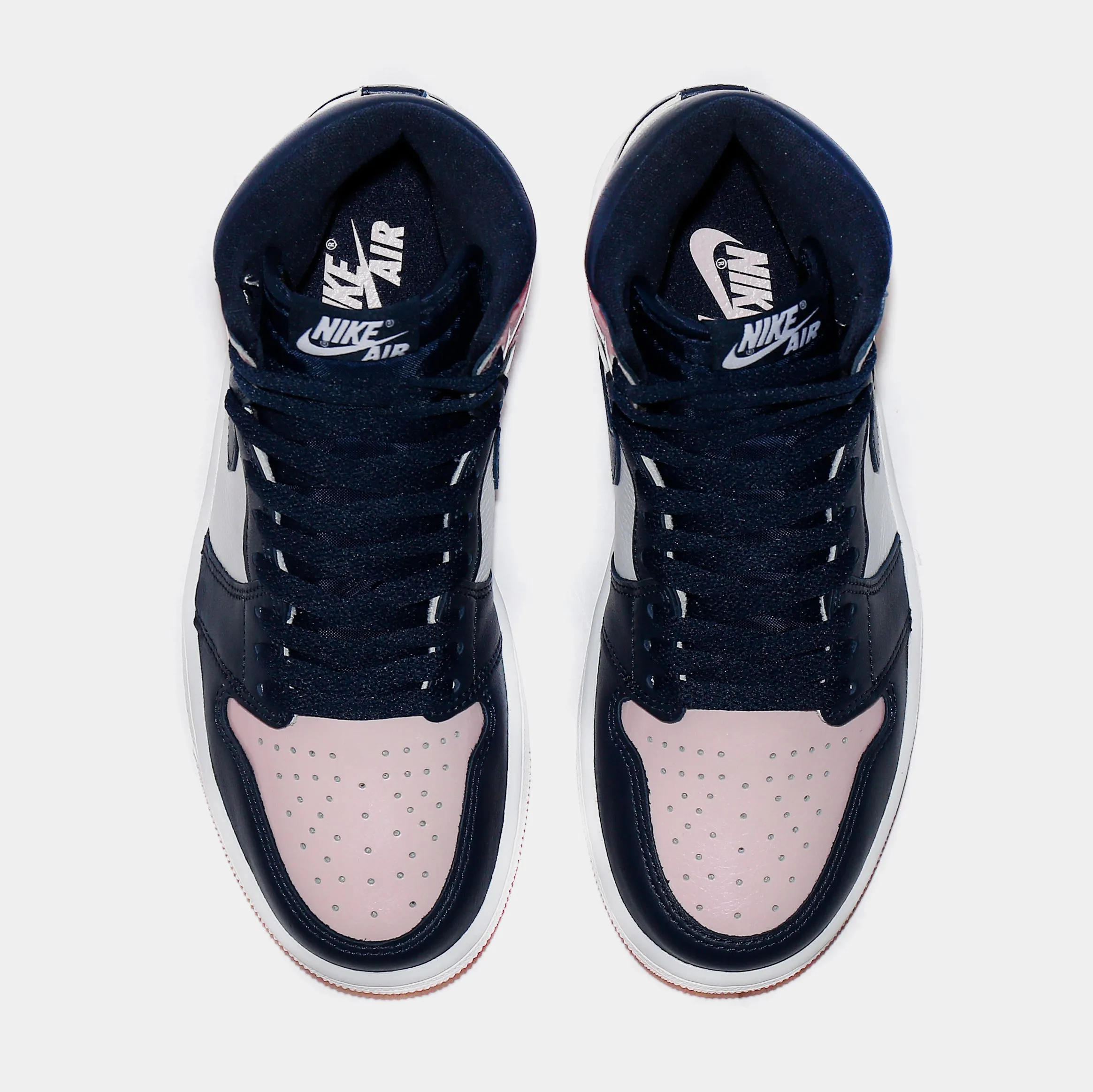 Air Jordan 1 High OG Atmosphere Womens Lifestyle Shoes (Atmosphere/White/Laser Pink/Obsidian) Limit One Per Customer