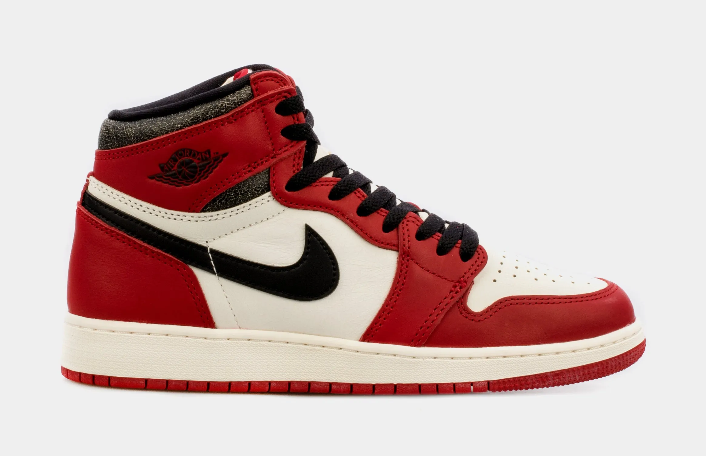 Air Jordan 1 High OG Chicago Lost & Found Grade School Lifestyle Shoes (Red/Black) Limit One Per Customer