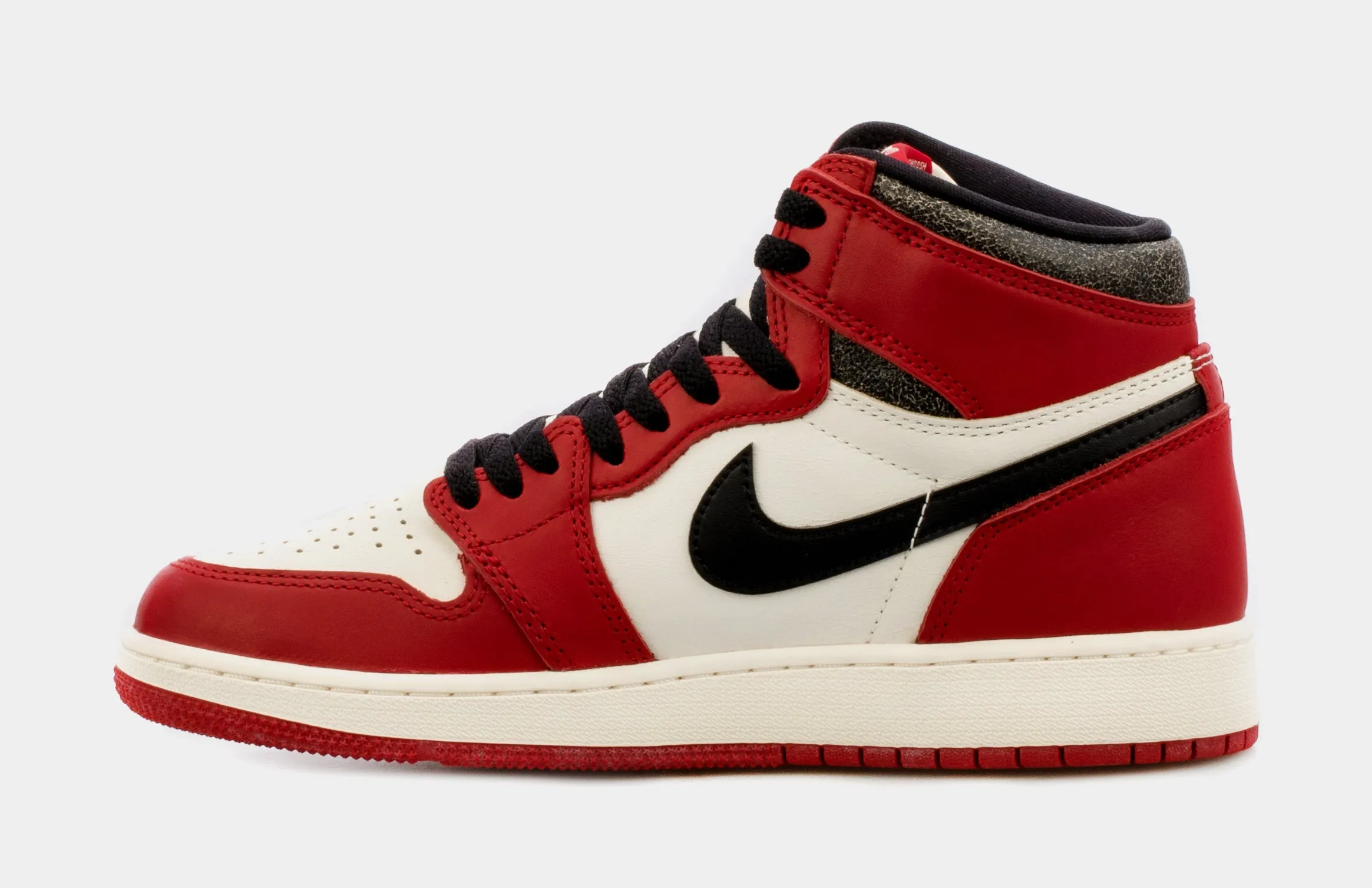 Air Jordan 1 High OG Chicago Lost & Found Grade School Lifestyle Shoes (Red/Black) Limit One Per Customer