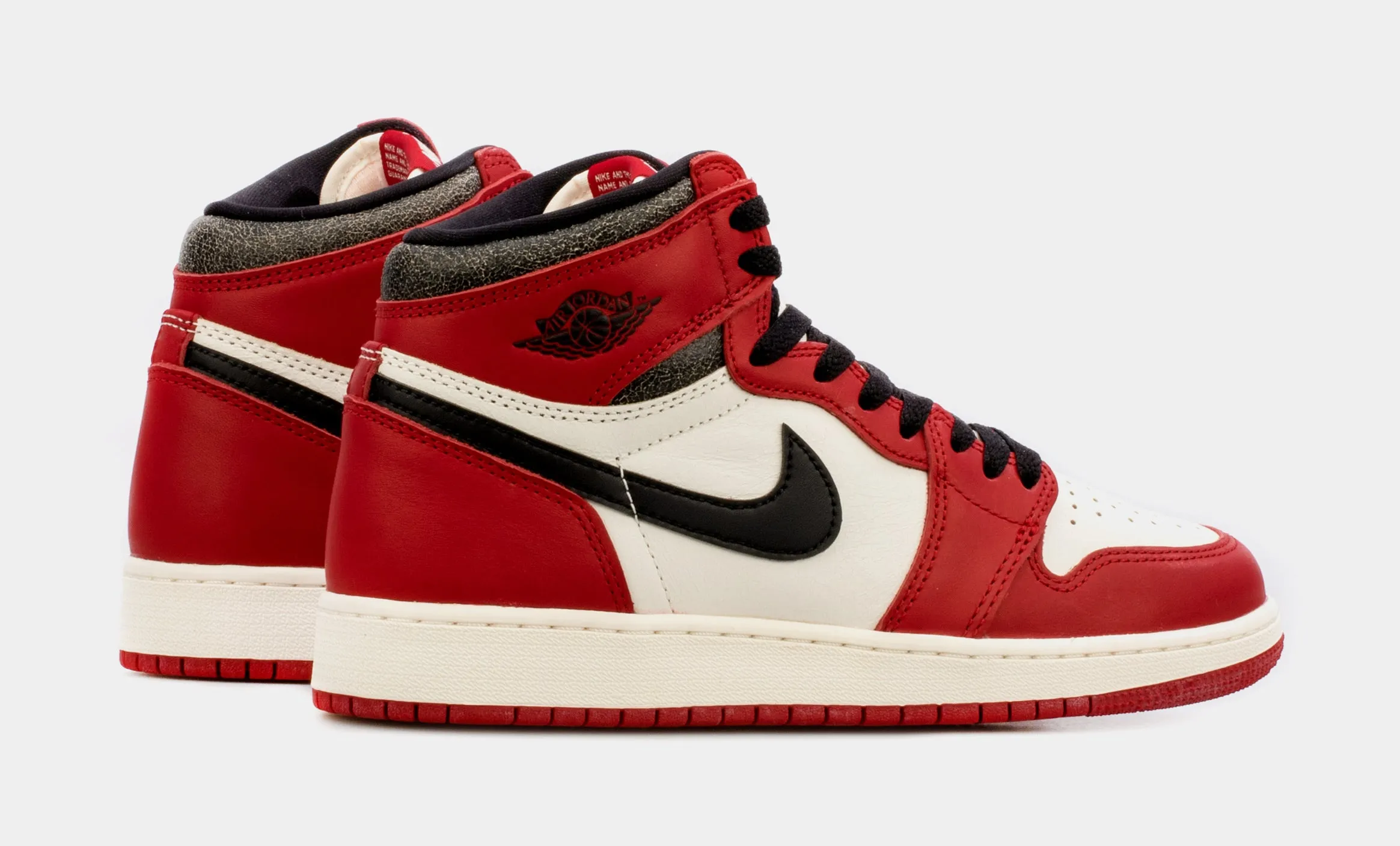 Air Jordan 1 High OG Chicago Lost & Found Grade School Lifestyle Shoes (Red/Black) Limit One Per Customer