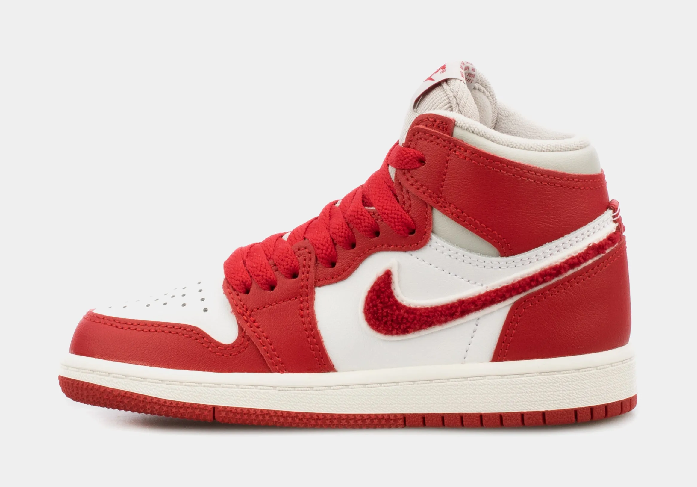 Air Jordan 1 High Preschool Lifestyle Shoes (Red/White)