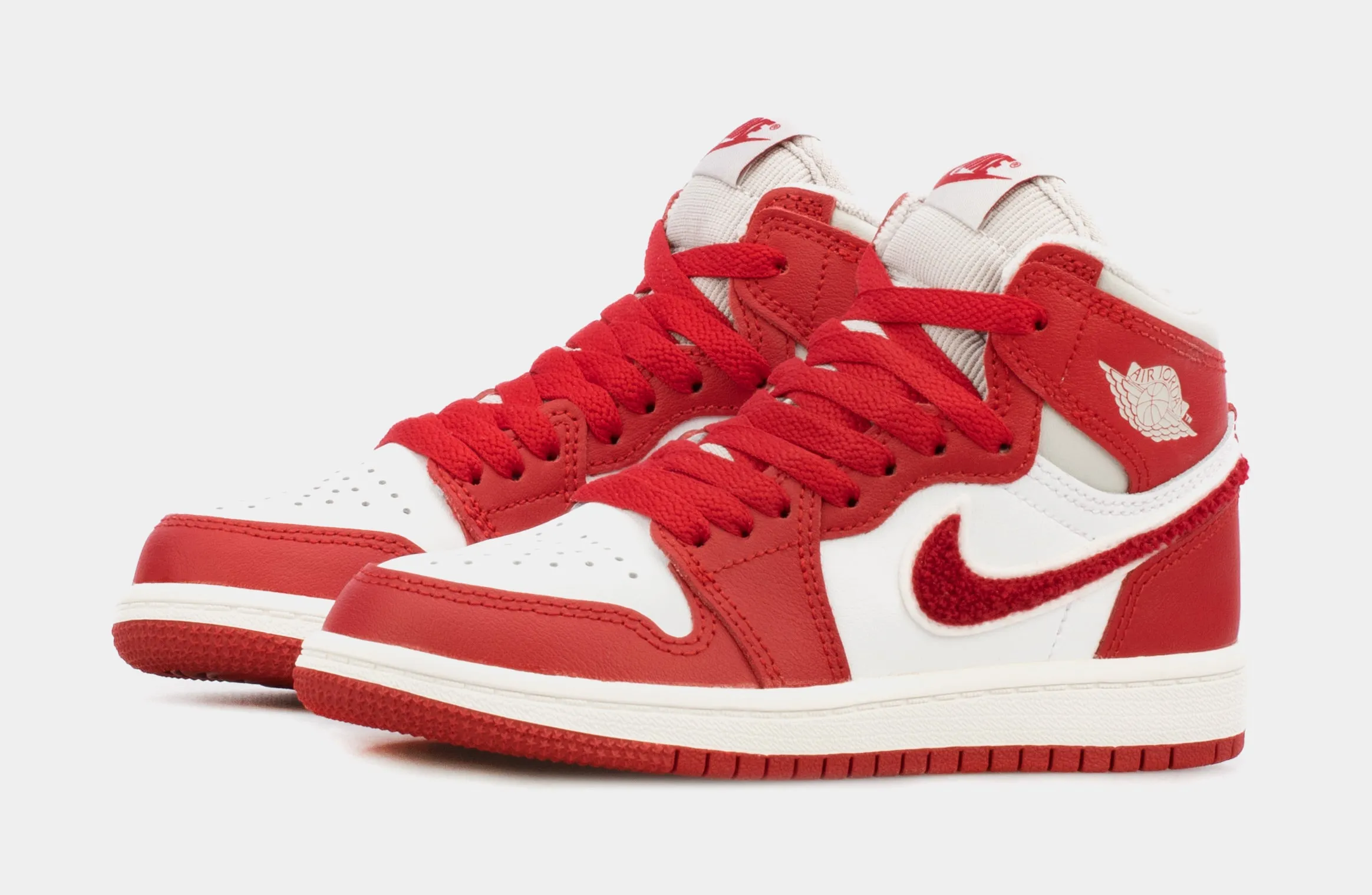 Air Jordan 1 High Preschool Lifestyle Shoes (Red/White)