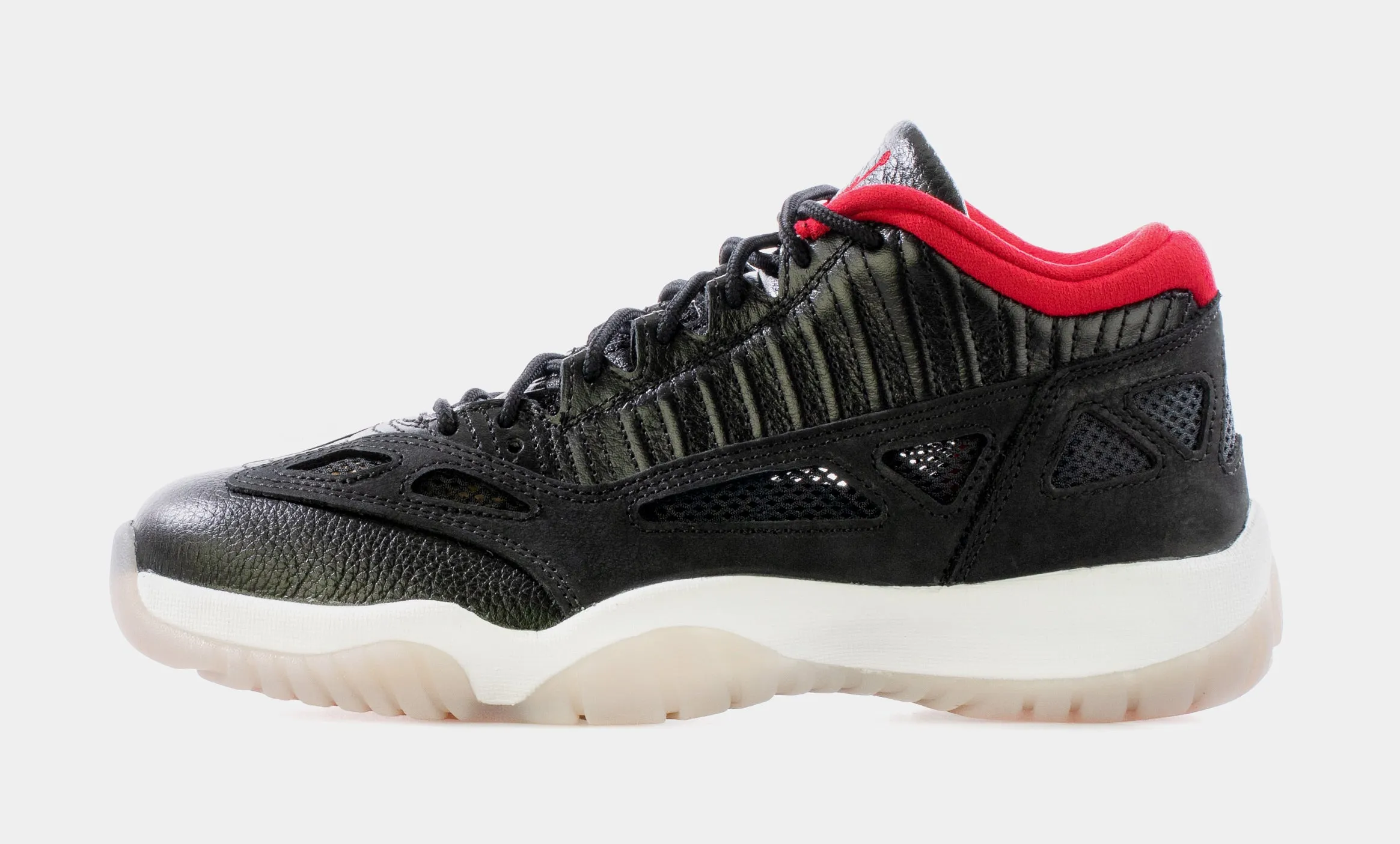 Air Jordan 11 Low IE Bred Mens Lifestyle Shoe (Black/White/True Red)