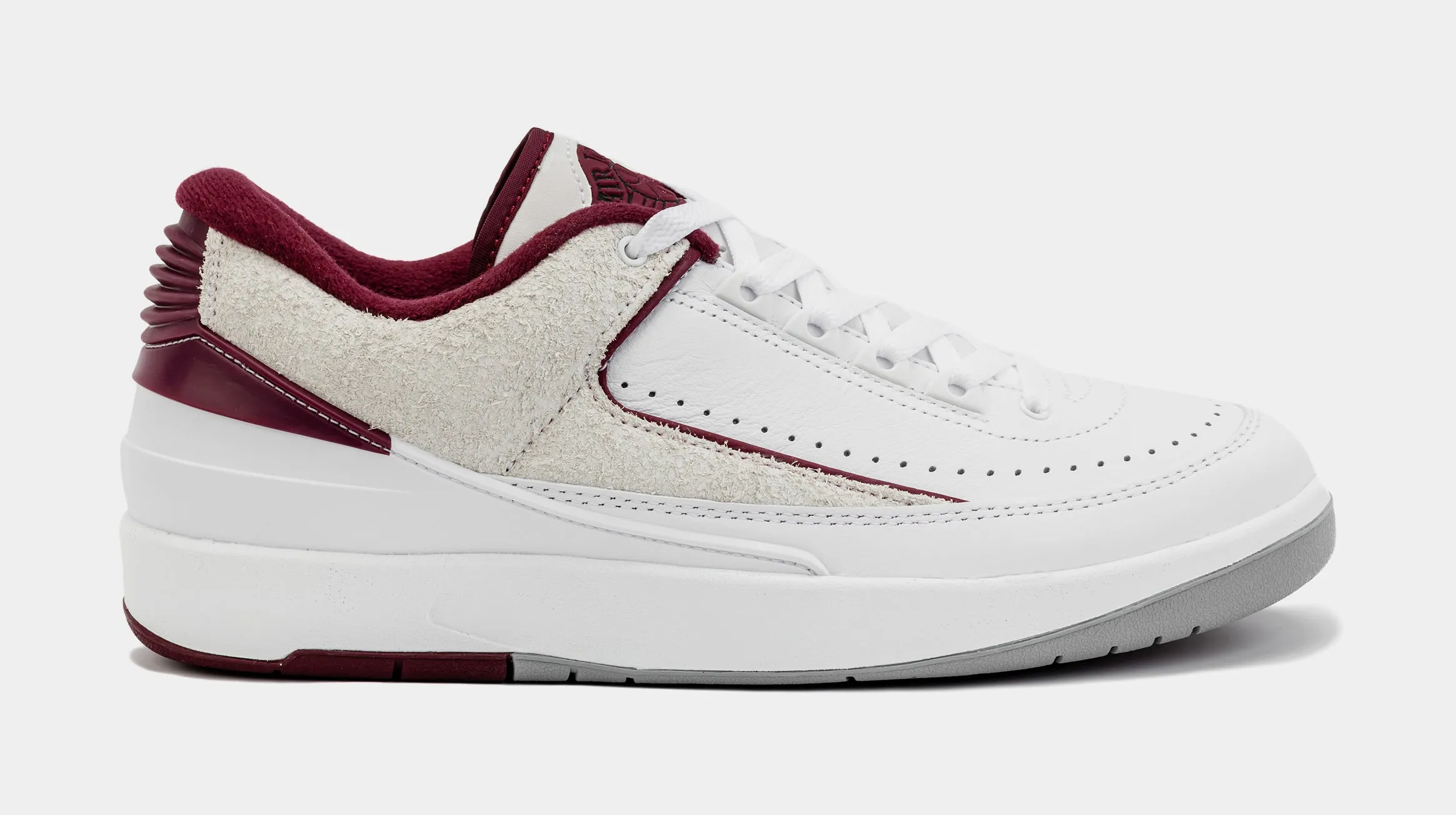 Air Jordan 2 Retro Low Cherrywood Mens Lifestyle Shoes (White/Red)