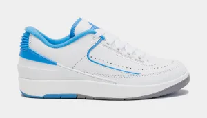 Air Jordan 2 Retro Low University Blue Grade School Lifestyle Shoes (White/Blue) Free Shipping