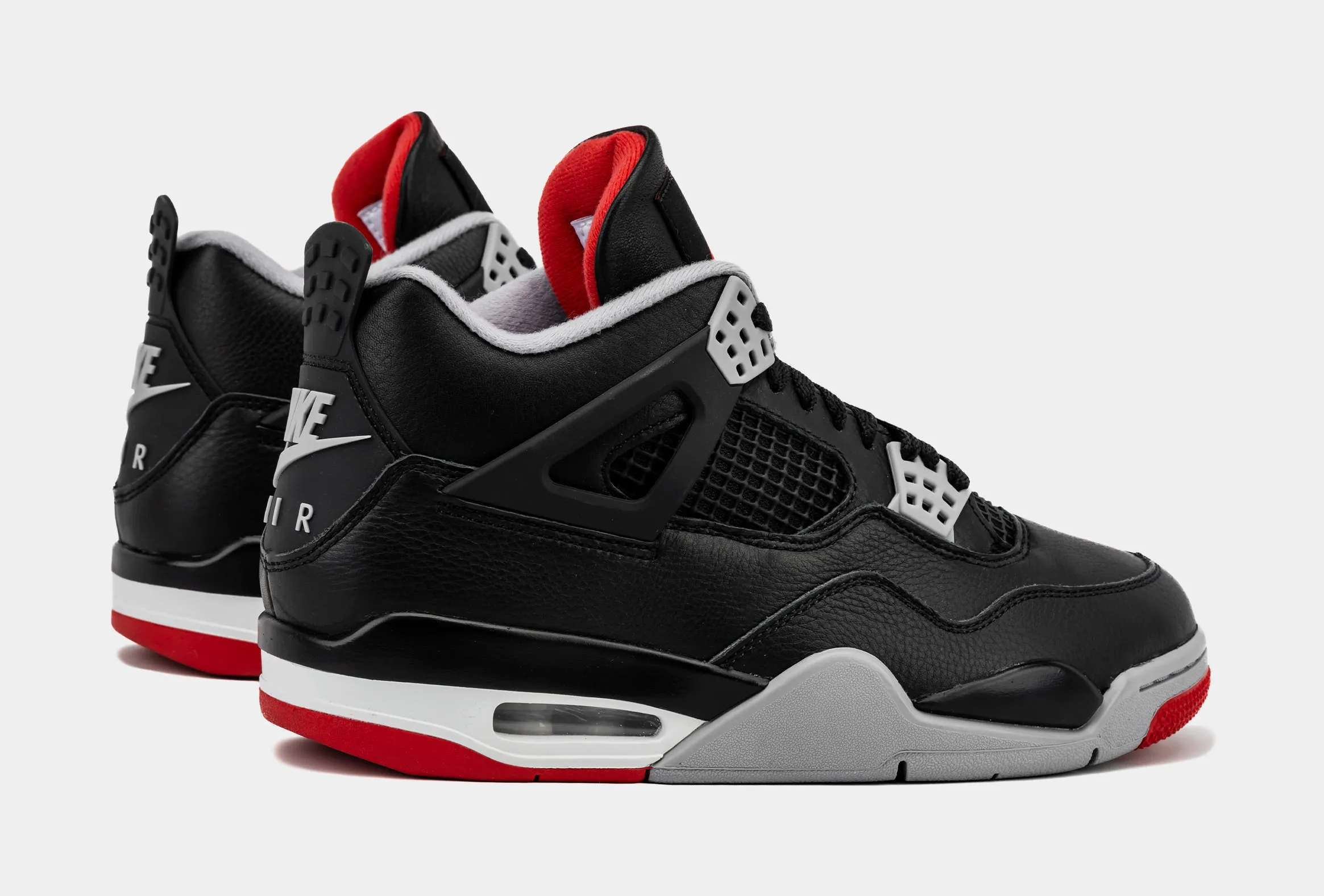 Air Jordan 4 Retro Bred Reimagined Mens Lifestyle Shoes (Black/Fire Red/Cement Grey) Limit One Per Customer