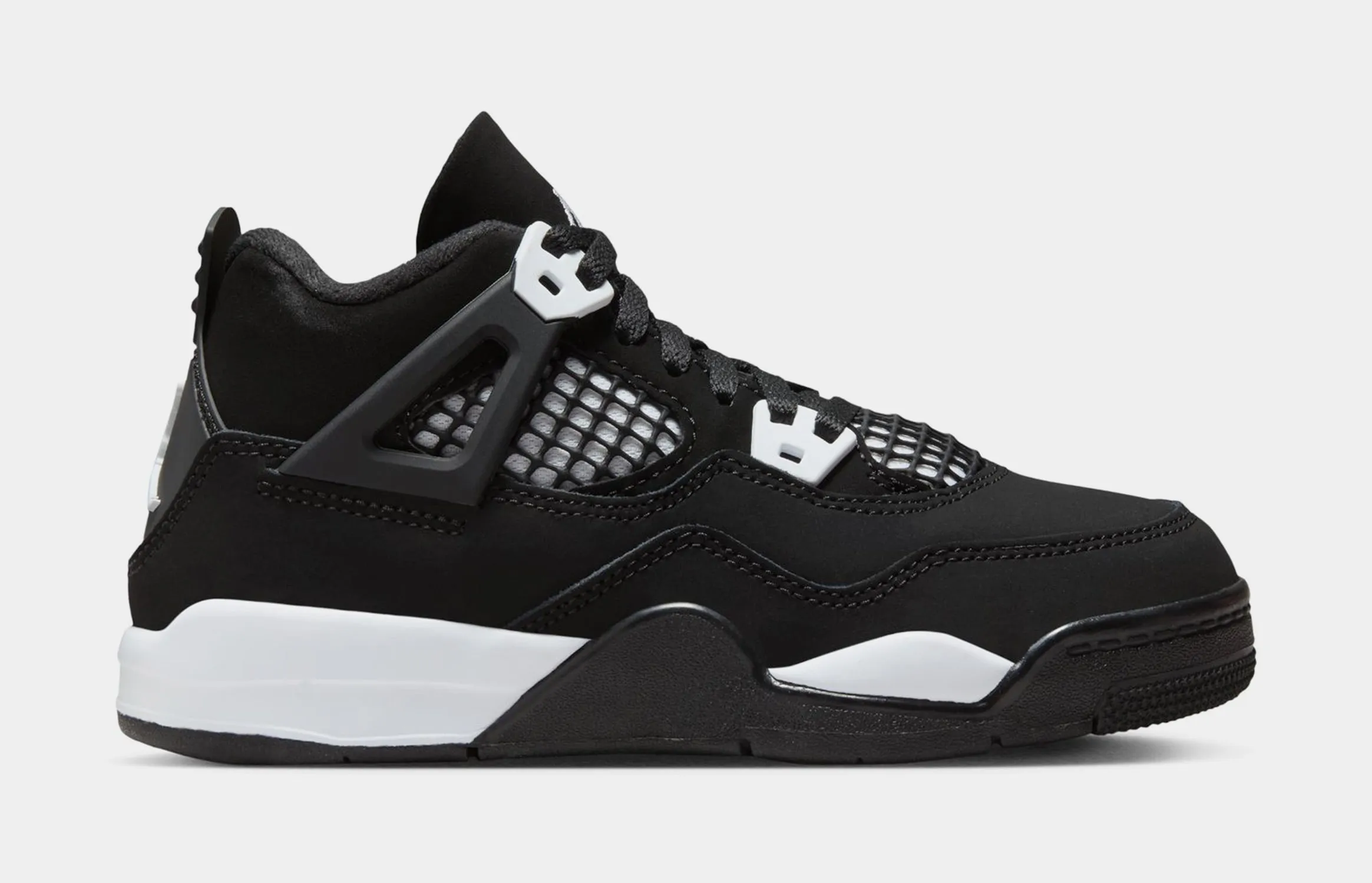 Air Jordan 4 Retro White Thunder Preschool Lifestyle Shoes (Black/White/Black)