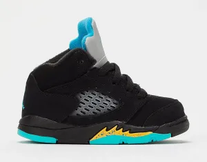 Air Jordan 5 Retro Aqua Infant Toddler Lifestyle Shoes (Black/Blue) Free Shipping