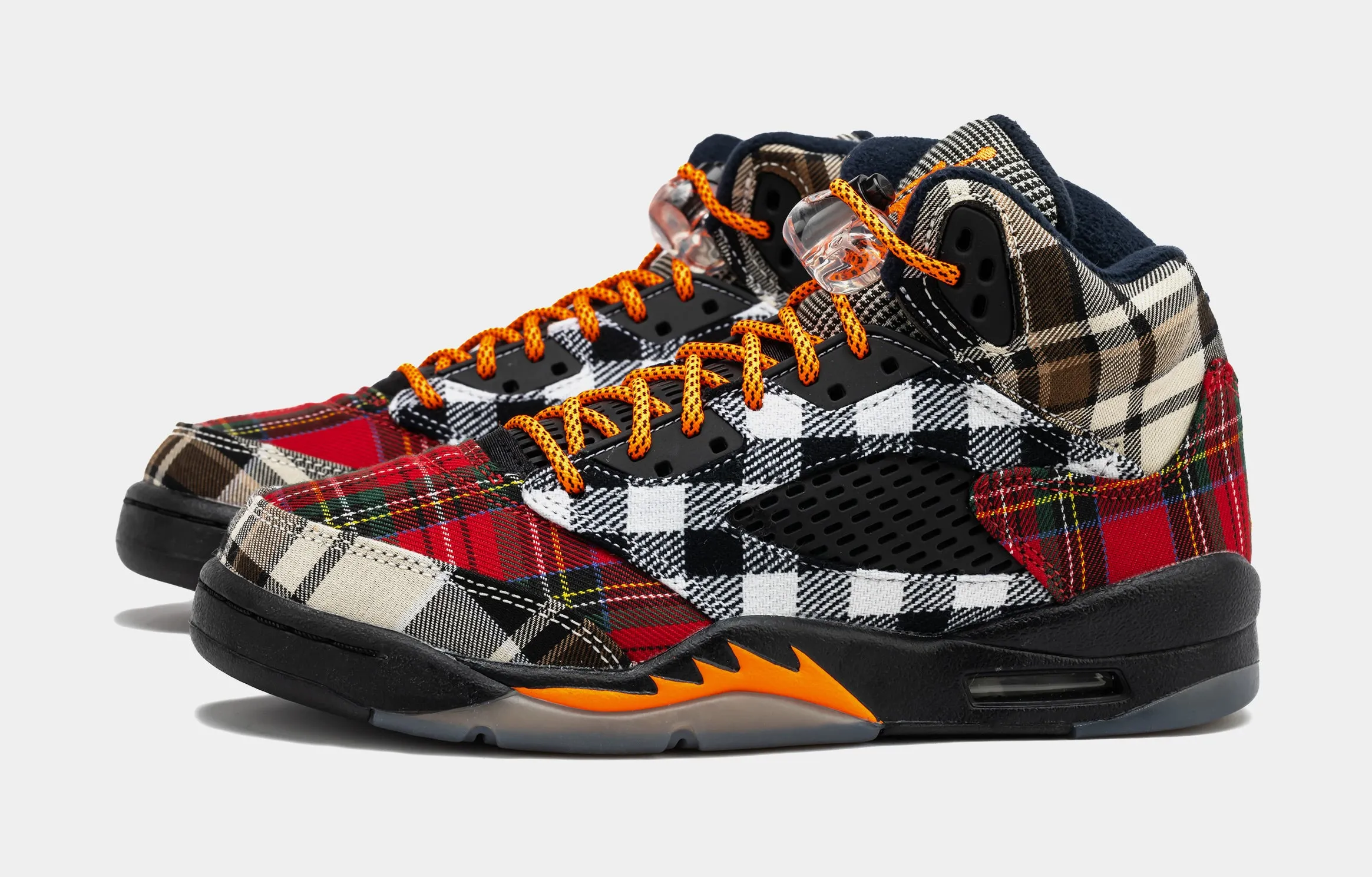 Air Jordan 5 Retro Plaid Grade School Lifestyle Shoes (Multi/Black) Free Shipping