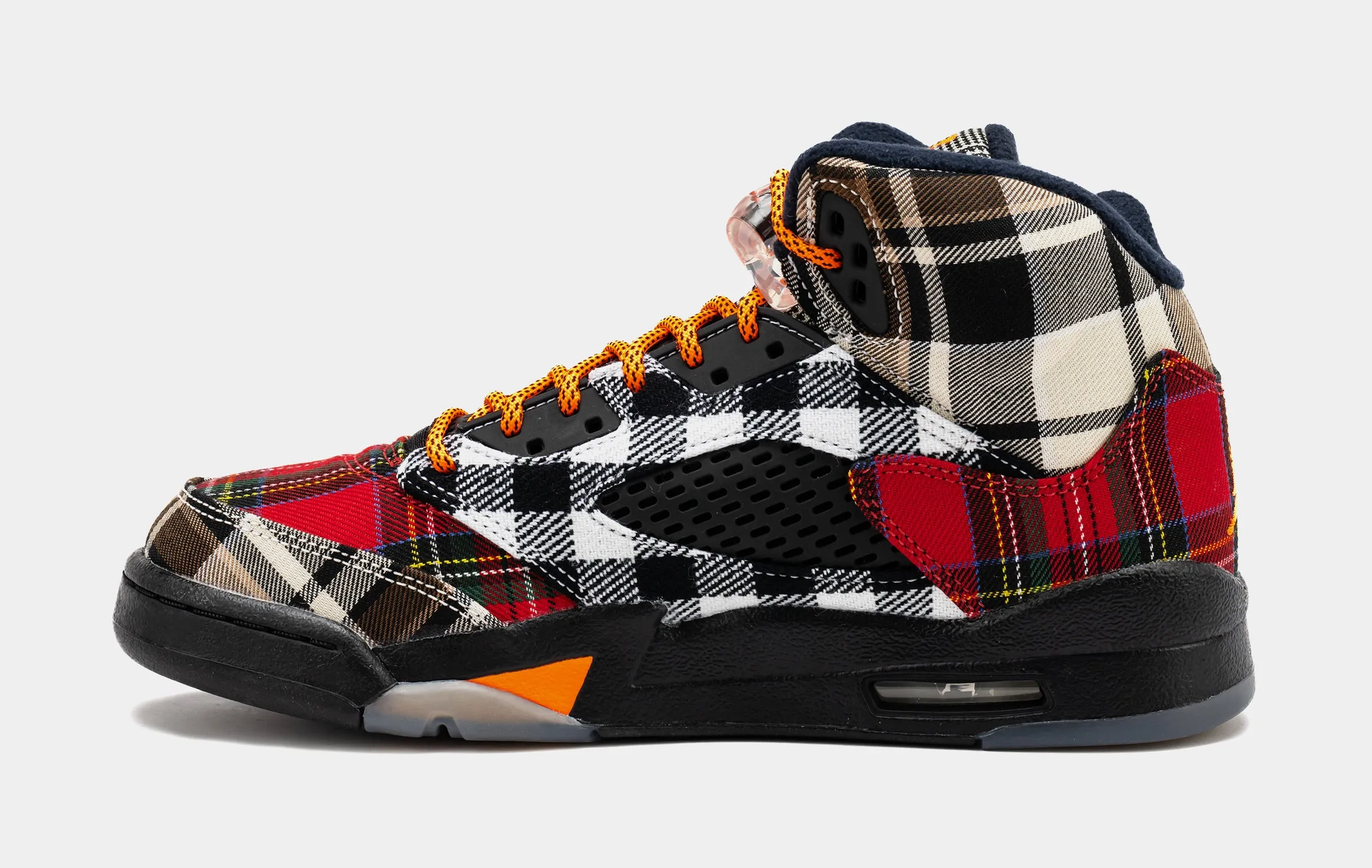 Air Jordan 5 Retro Plaid Grade School Lifestyle Shoes (Multi/Black) Free Shipping