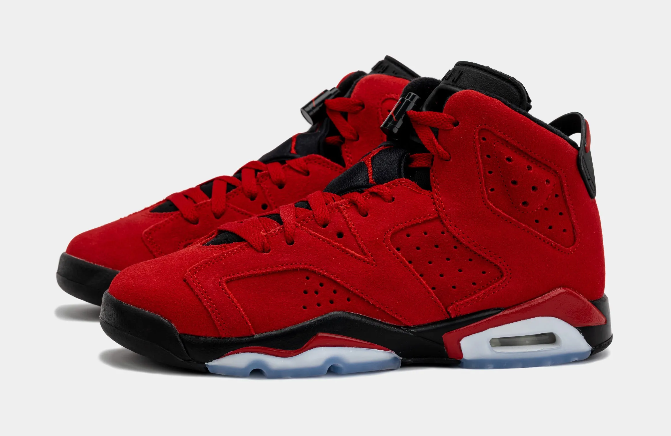 Air Jordan 6 Retro Toro Bravo Grade School Lifestyle Shoes (Red/Black)