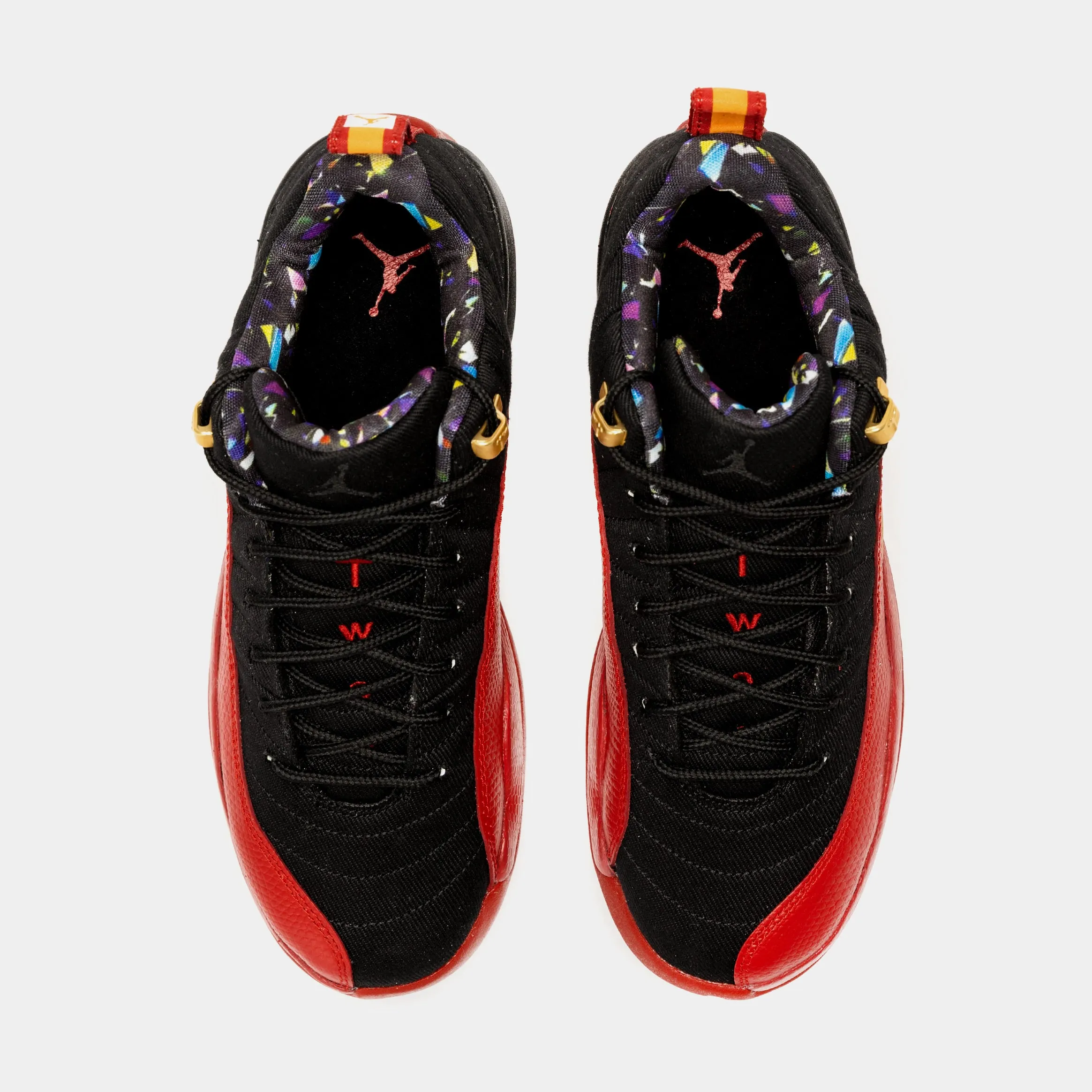 Air Jordan Retro 12 Low Super Bowl Grade School Lifestyle Shoe (Black/Red/Gold)