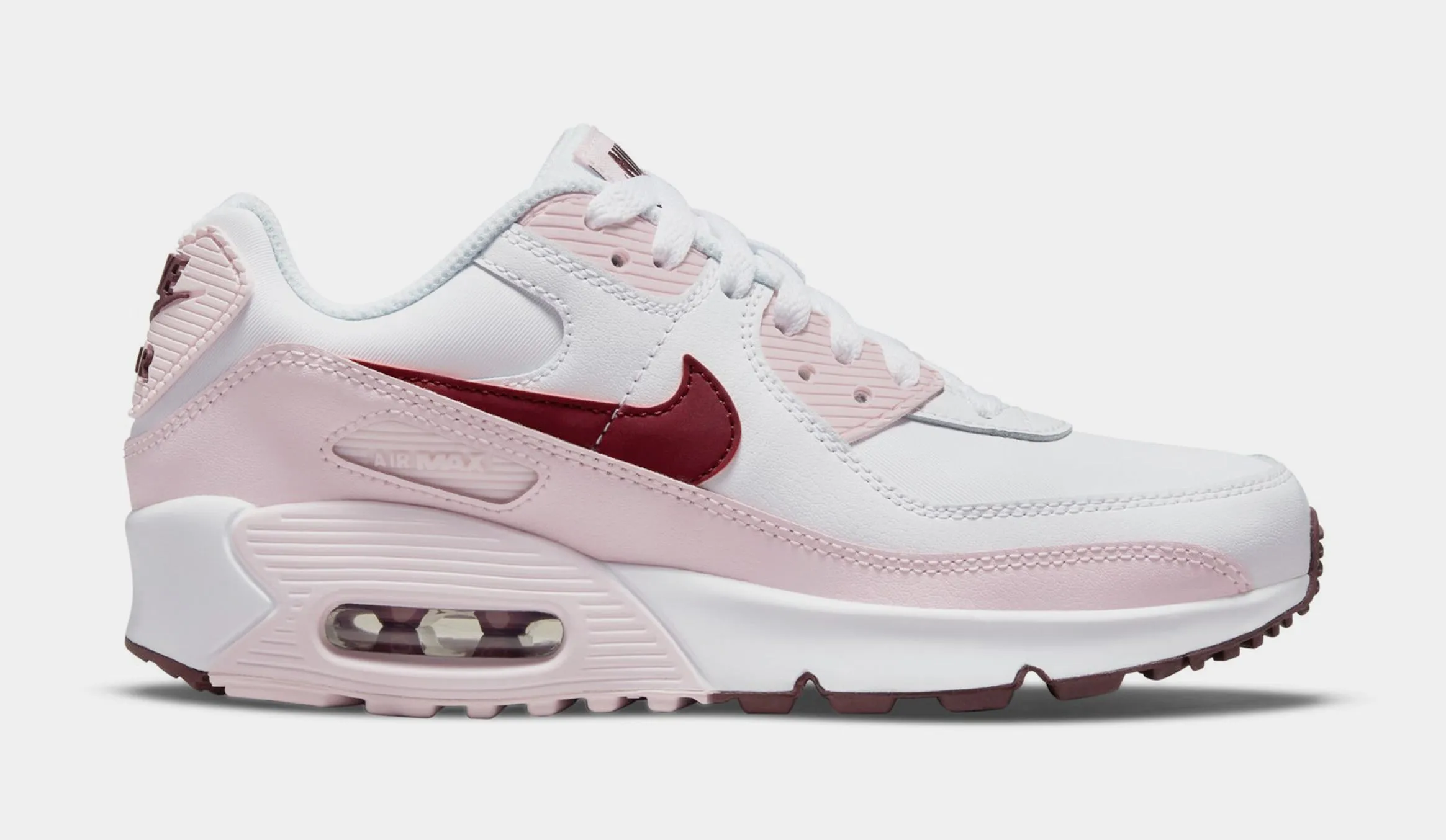 Air Max 90 LTR PGrade School Lifestyle Shoes (White/Pink Foam/Dark Beetroot)