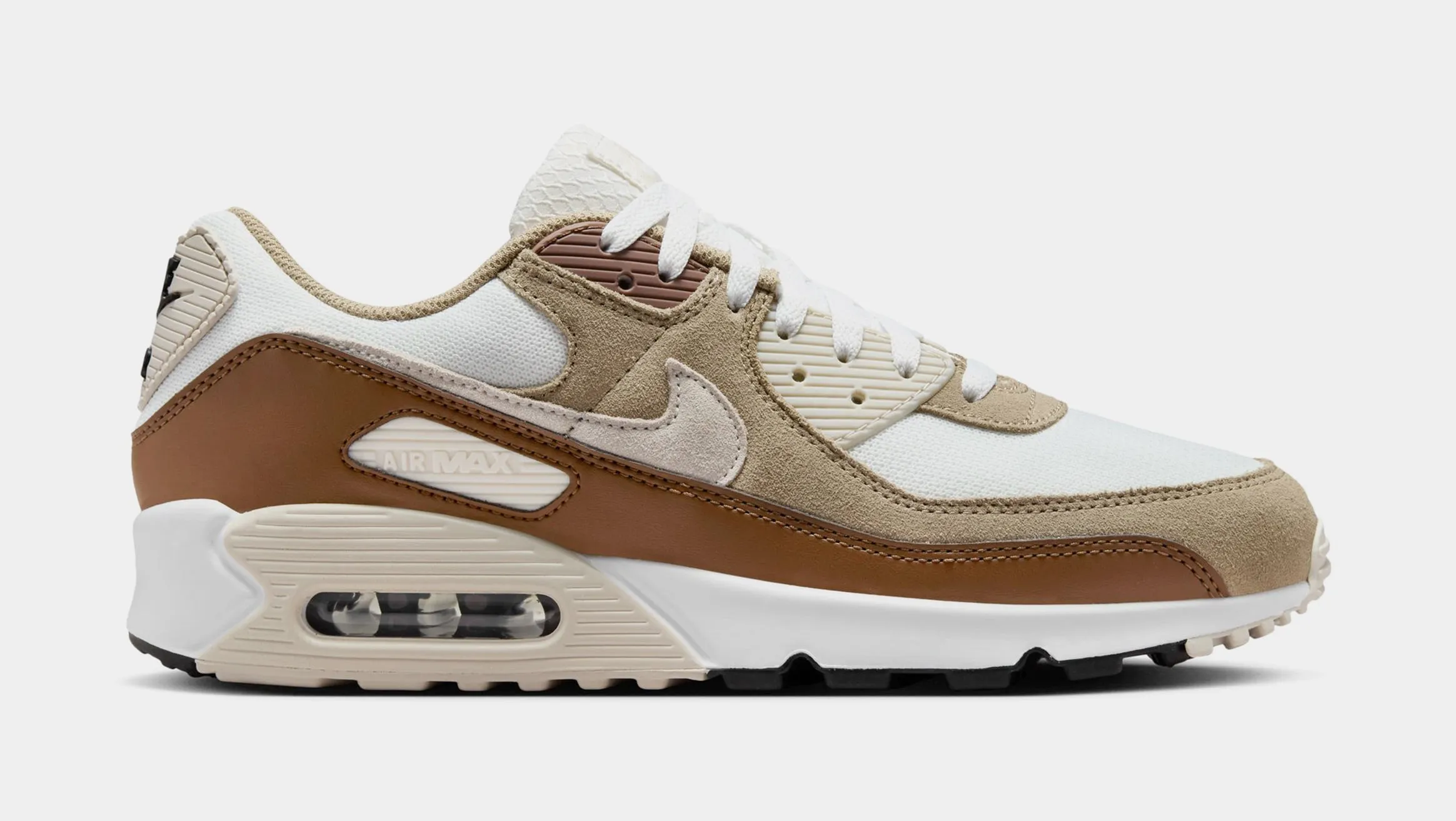 Air Max 90 Mens Lifestyle Shoes (Summit White/Khaki/Black)