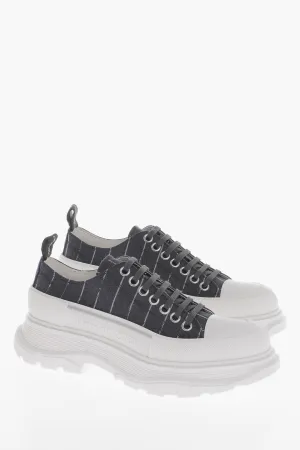 Alexander McQueen Striped Low-Top Sneakers With Chunky Sole