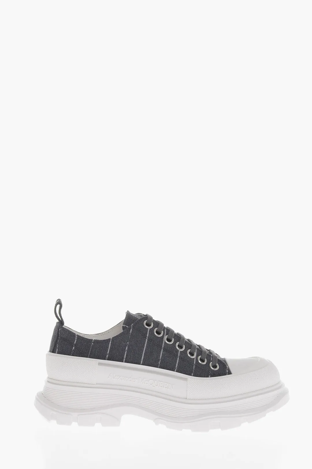 Alexander McQueen Striped Low-Top Sneakers With Chunky Sole