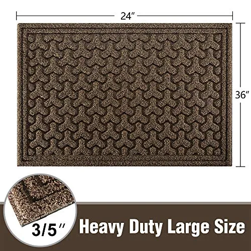 Amagabeli Large Outdoor Door Mats 36" x 24" for Front Door Entrance Outside Doormat BG039