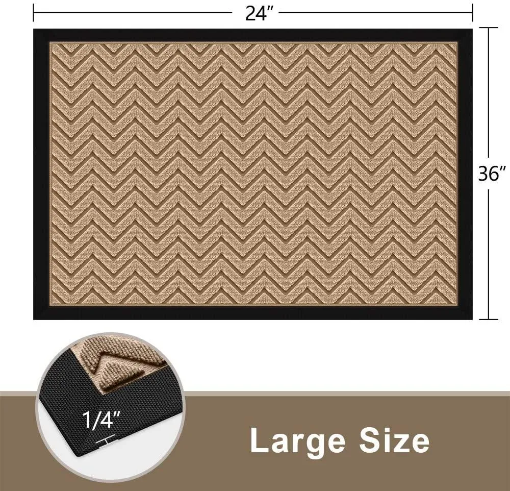 Amagabeli Large Outdoor Door Mats 36" x 24" for Front Door Entrance Outside Doormat BG092