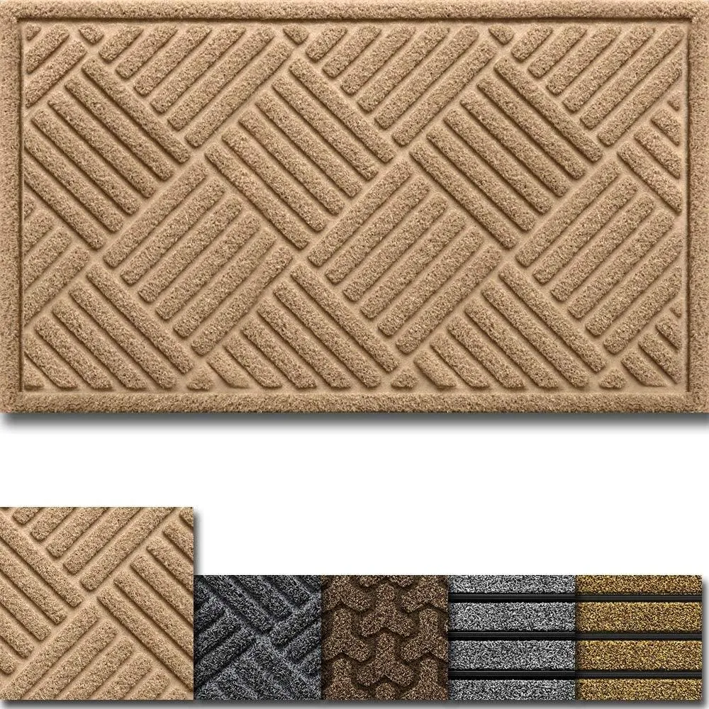 Amagabeli Outside Shoe Mat Rubber Doormat for Front Door 18"x 30" Outdoor Mats Entrance