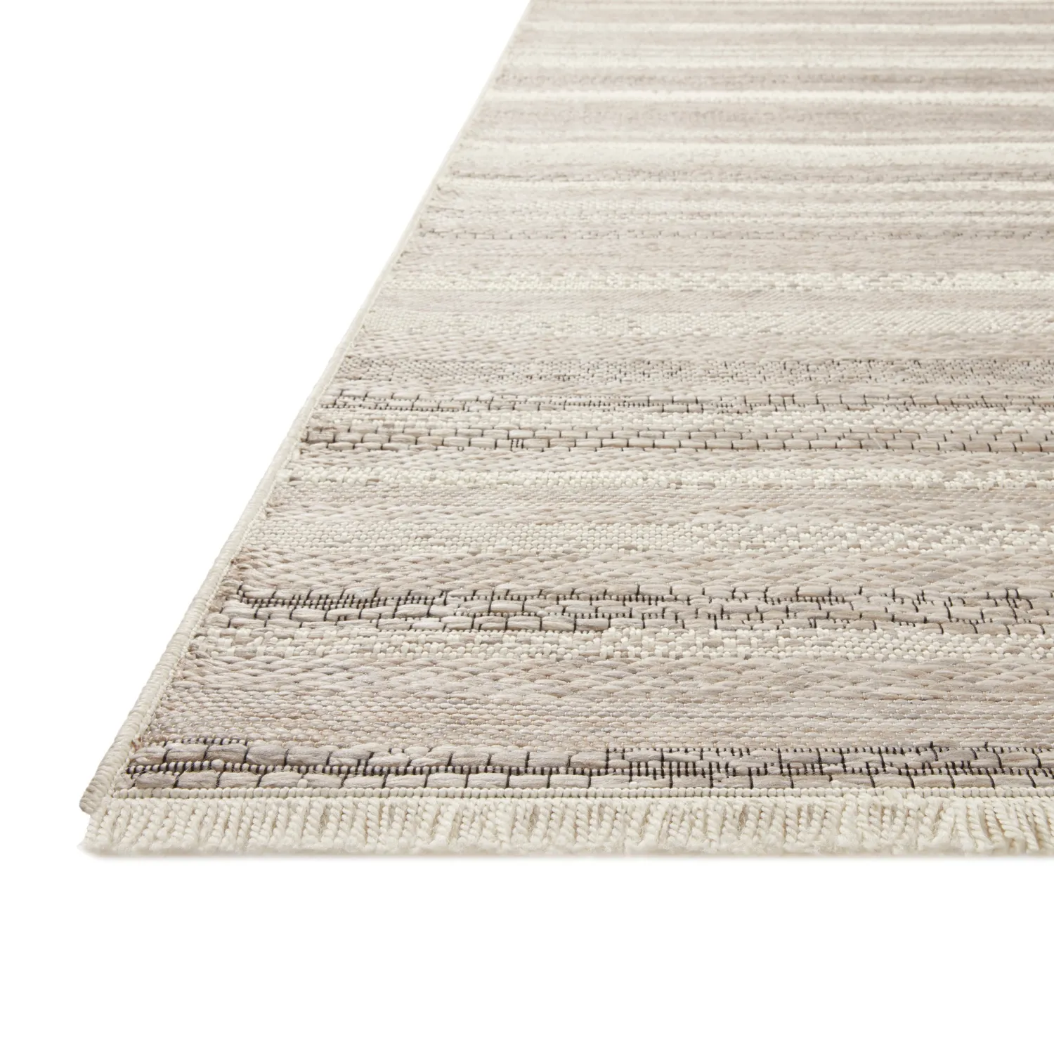 Amber Lewis x Loloi Malibu-02 Ivory/Dove Indoor/Outdoor Rug