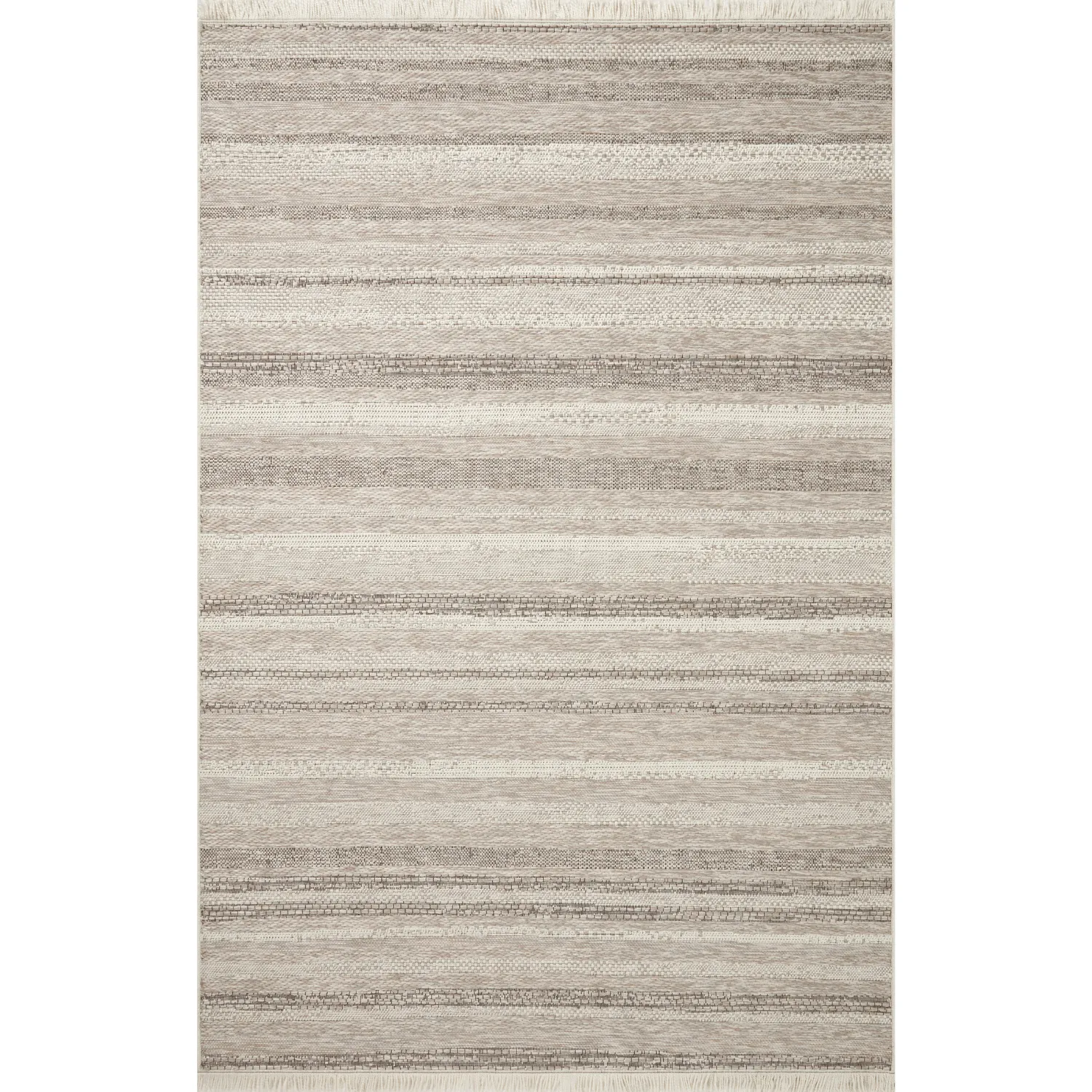 Amber Lewis x Loloi Malibu-02 Ivory/Dove Indoor/Outdoor Rug