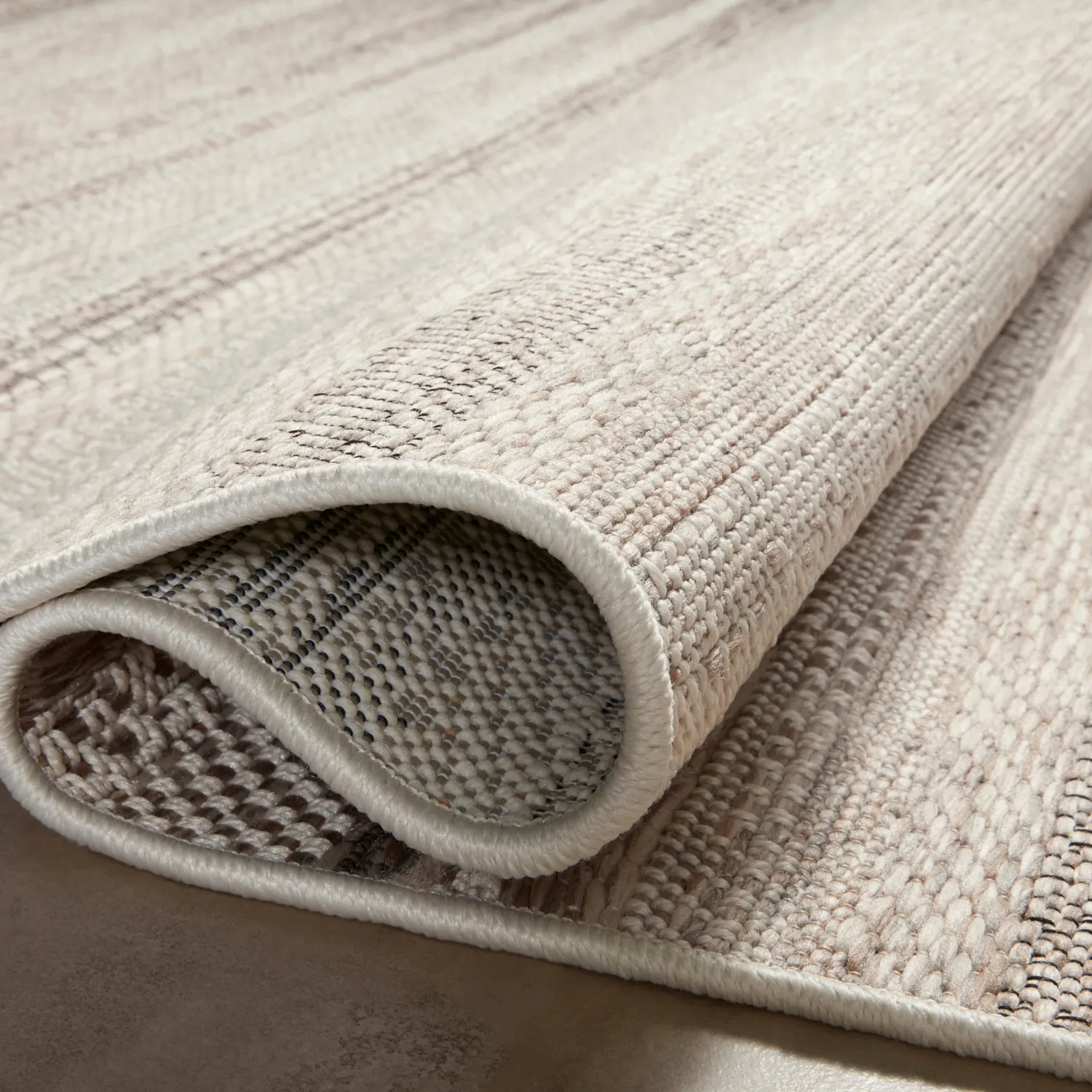 Amber Lewis x Loloi Malibu-02 Ivory/Dove Indoor/Outdoor Rug