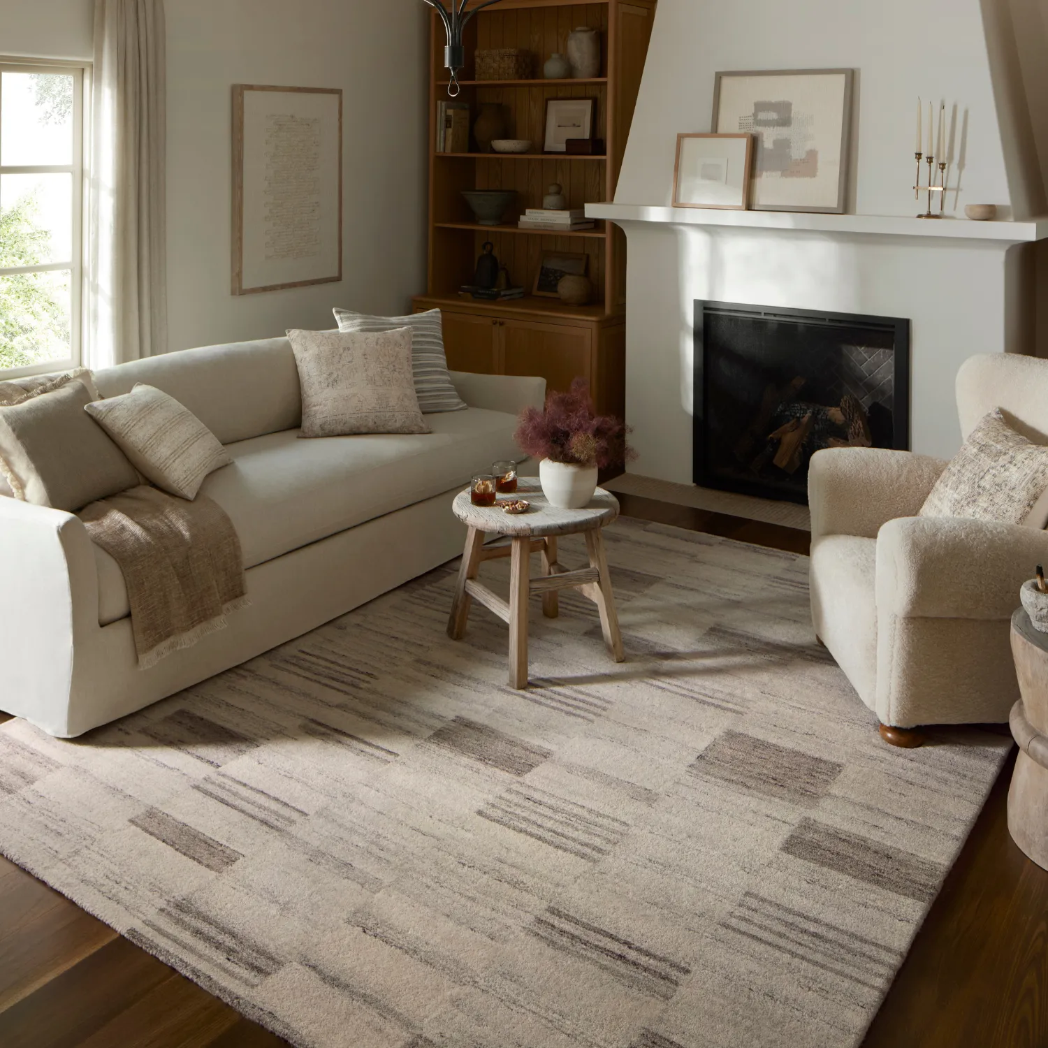 Amber Lewis x Loloi Rocky Ivory/Dove Rug