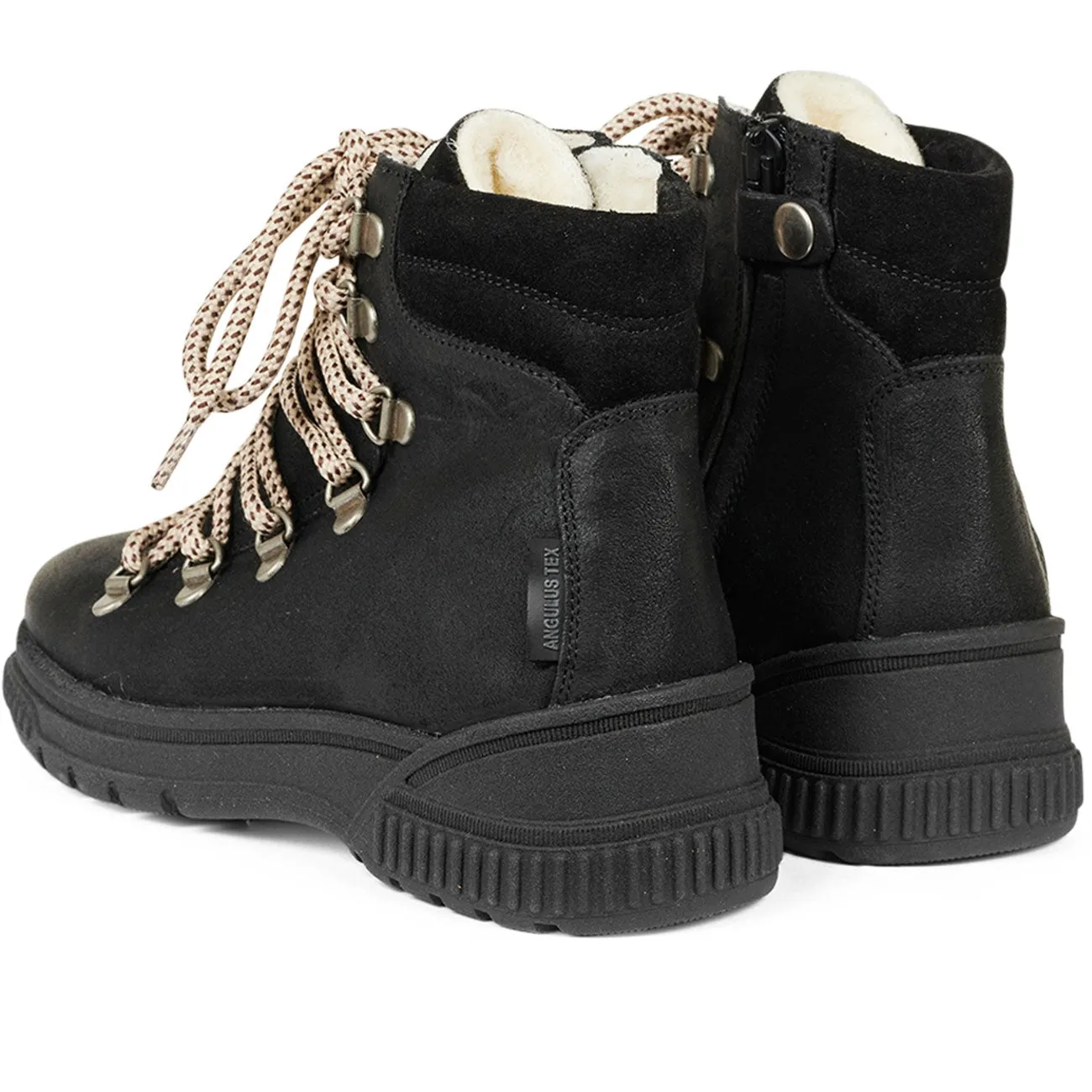 Angulus Tex Lace Boots With Zipper Black