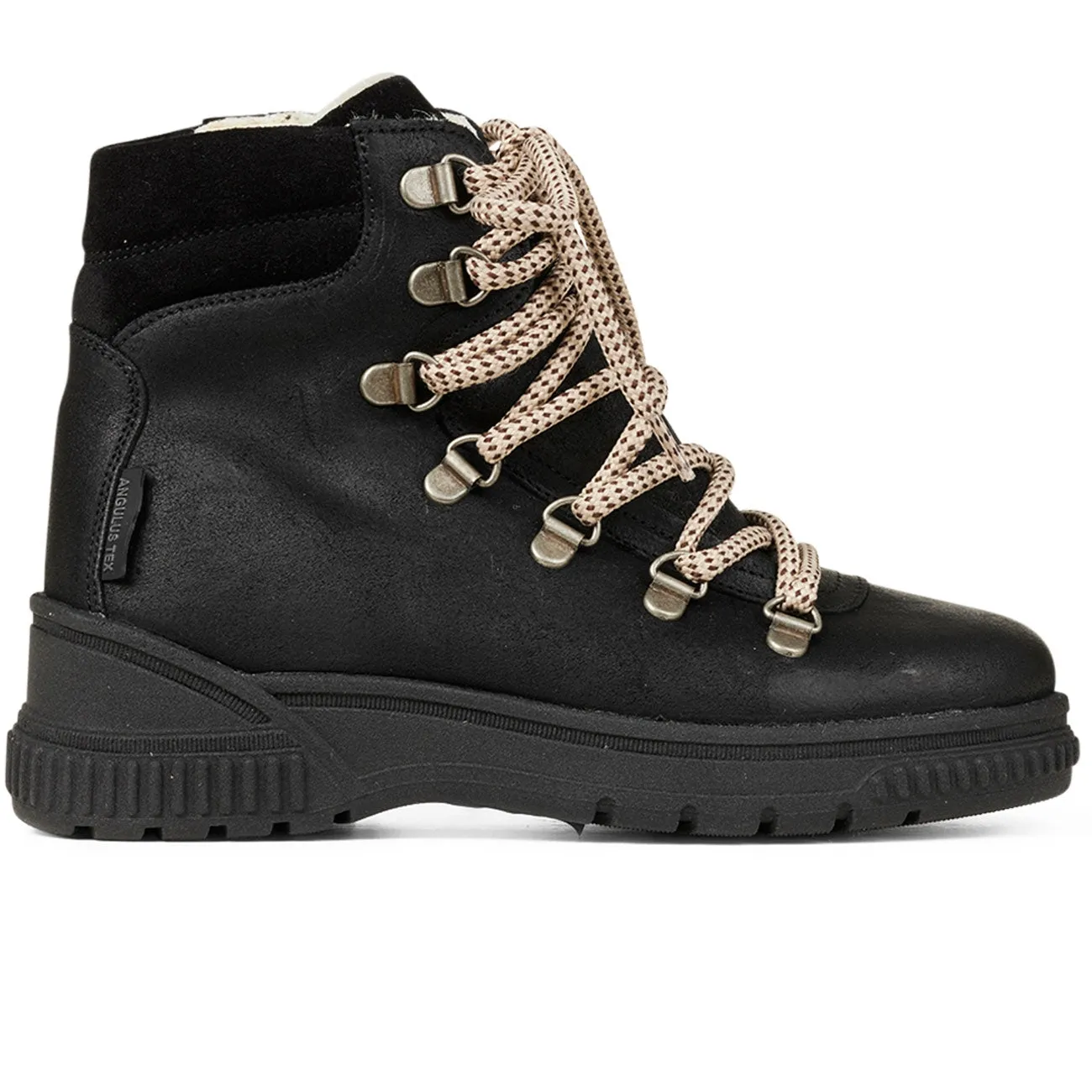 Angulus Tex Lace Boots With Zipper Black