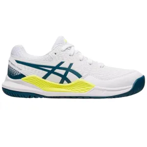 Asics Gel Resolution 9 GS Kids Tennis Shoes - White / Restful Teal