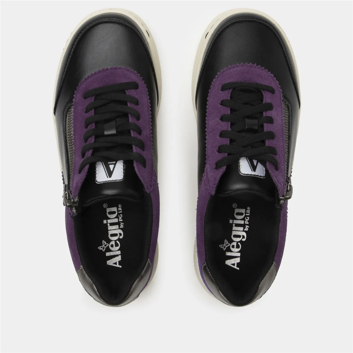 Averie | Suede/Vegan Leather | Black/Purple