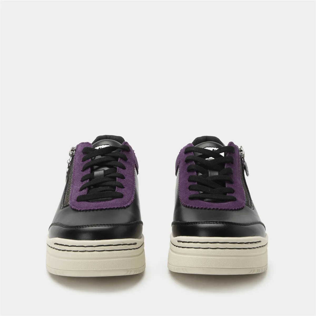 Averie | Suede/Vegan Leather | Black/Purple