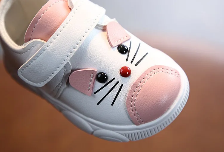 Baby soft bottom casual sneakers cartoon non-slip soft leather shoes