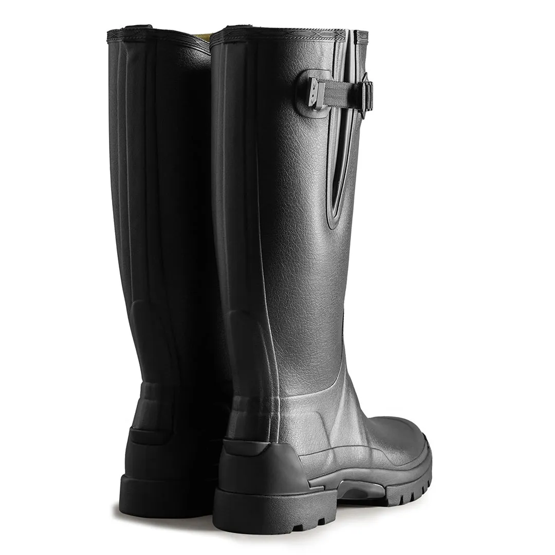 Balmoral Adjustable Wellington Boots - Black by Hunter