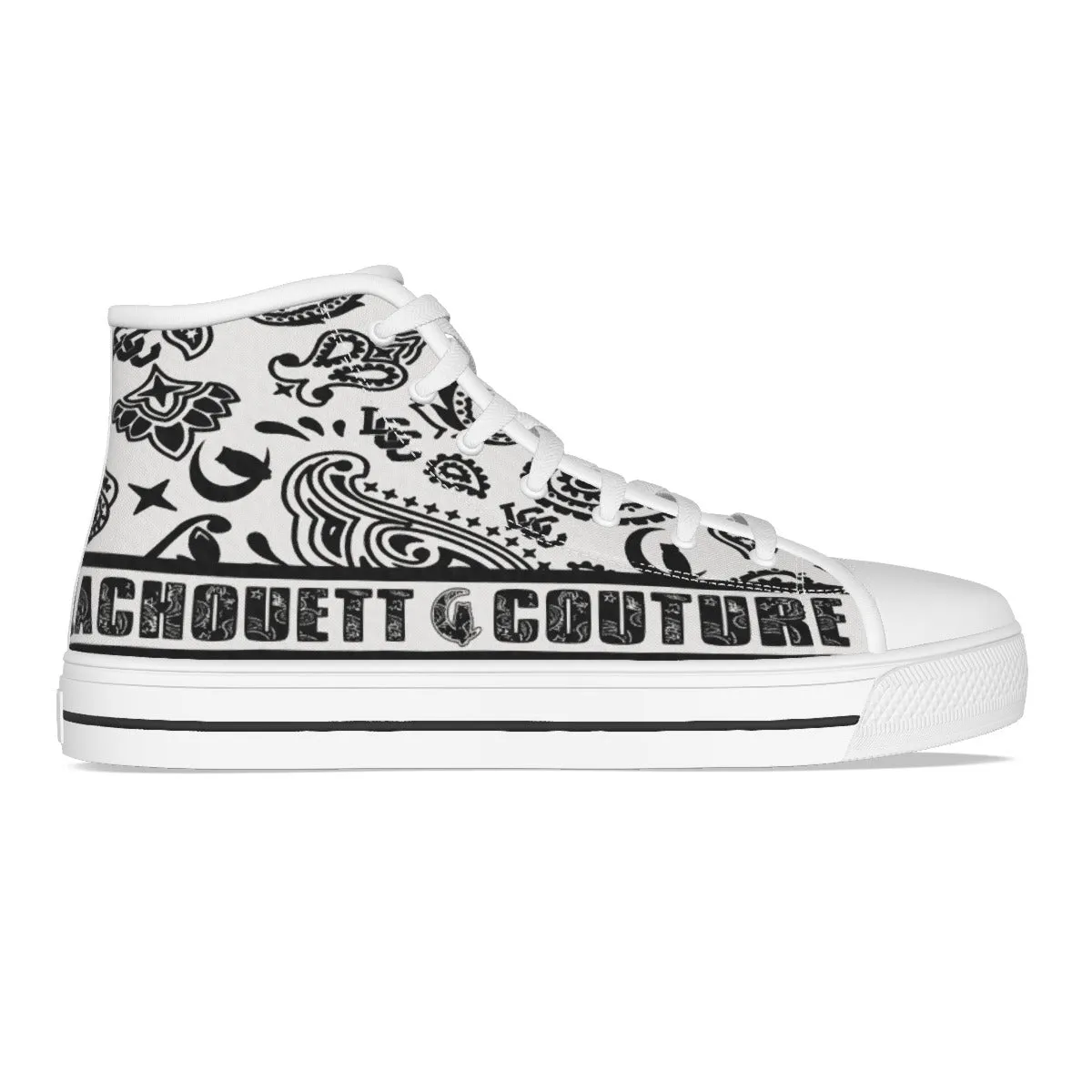 BANDANA PAISLEY WHT High Canvas Shoes