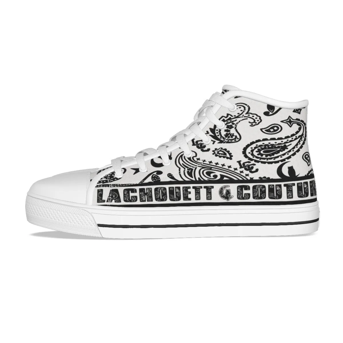 BANDANA PAISLEY WHT High Canvas Shoes